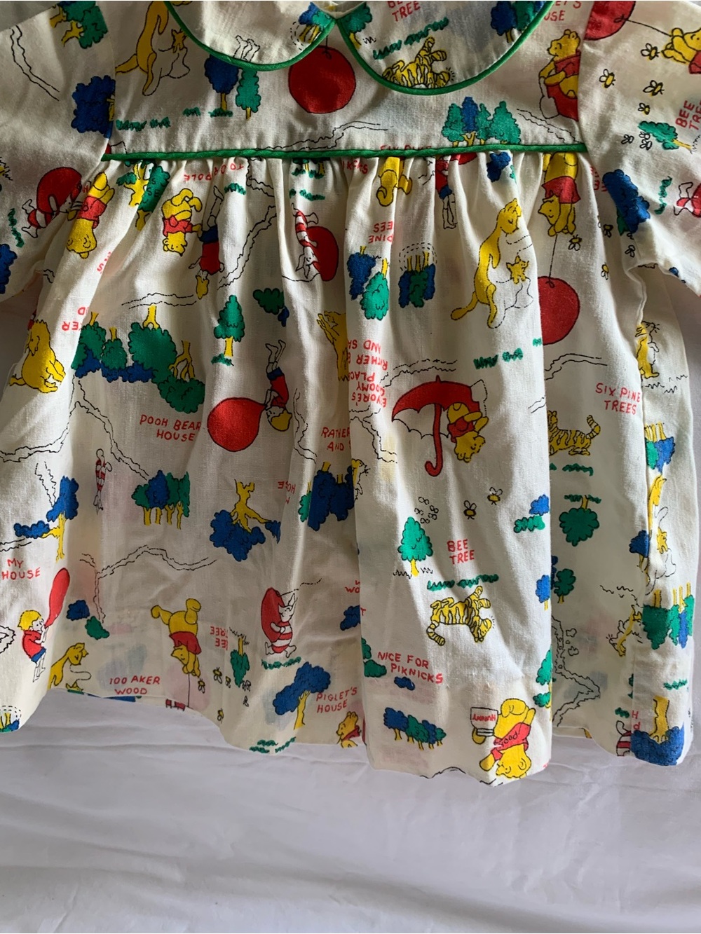 Vintage 1970’s Sears Winnie the Pooh Printed Toddler Dress - Picture 5 of 8